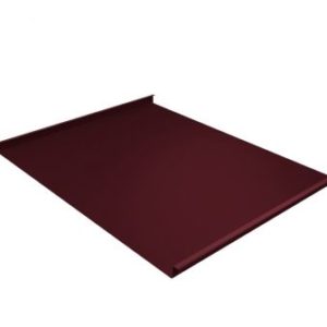 Фальц двойной стоячий Grand Line 0,5 Velur с пленкой на замках RAL 3005 красное вино