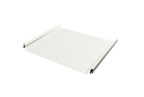 Кликфальц Pro Gofr 0,45 Drap с пленкой на замках RAL 9003 сигнальный белый