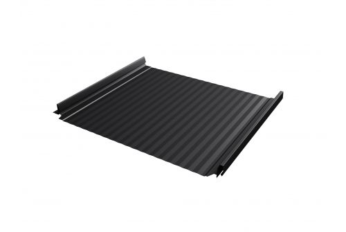 Кликфальц Pro Gofr 0,5 Velur с пленкой на замках RAL 9005 черный