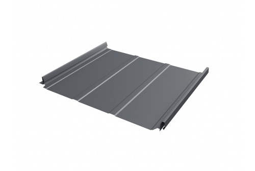 Кликфальц Pro Line 0,5 GreenCoat Pural BT, matt с пленкой на замках RR 23 темно-серый (RAL 7024 мокрый асфальт)