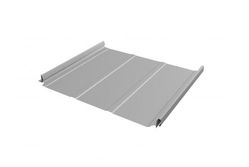 Кликфальц Pro Line 0,5 Satin с пленкой на замках RAL 9006 бело-алюминиевый