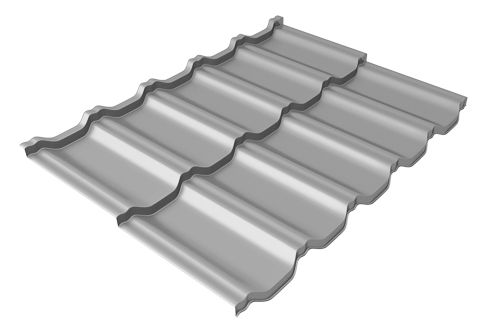 Металлочерепица модульная Kvinta plus Uno c 3D резом 0,45 RAL 7004 сигнальный серый