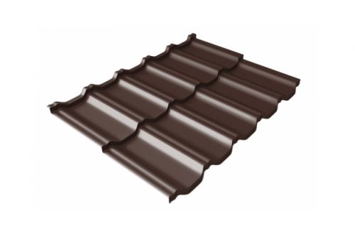 Металлочерепица модульная Kvinta plus Uno c 3D резом 0,5 Quarzit PRO Matt RAL 8017 шоколад
