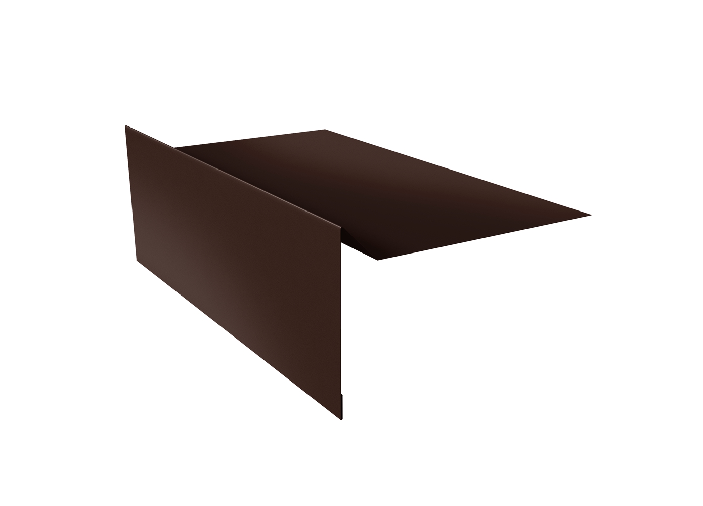 Планка ветровая для мягкой кровли 100х20х100 0,5 Satin Matt RAL 8017 шоколад (3м)